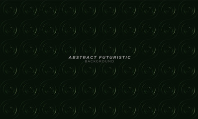 Graphic green circles seamless pattern. Abstract futuristic art wallpaper. Vector illustration.