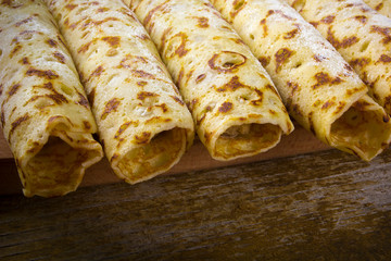 Pancakes with sweet filling