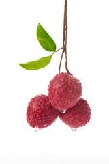 Lychee tastes sweet and delicious.