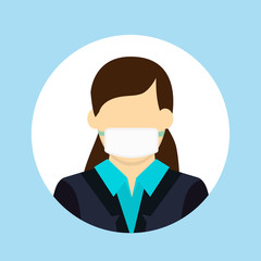 Safety sign, Wear dust mask.Medical mask icon isolated.Safety breathing masks.