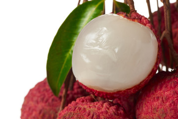Lychee tastes sweet and delicious.
