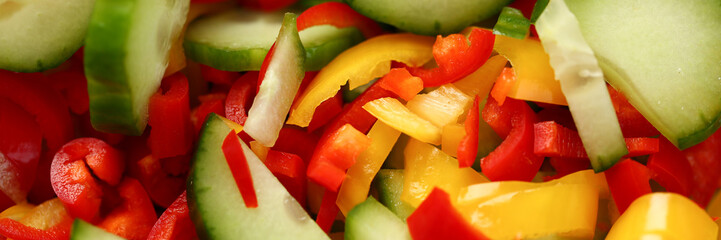 Healthy Chopped Raw Vegetable Salad Ingredient