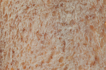 Whole wheat bread consists of many grains.