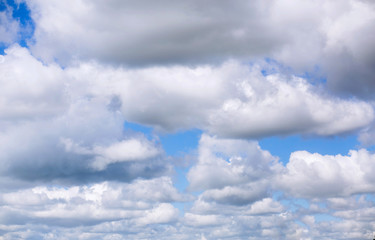 Photo of beautiful clouds on a background of blue sky