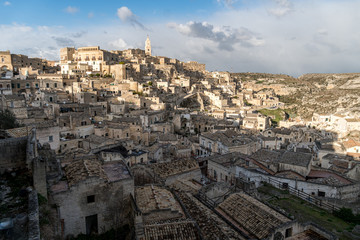 Fototapeta na wymiar Ancient town of Matera, Basilicata, Italy. Its historical center 