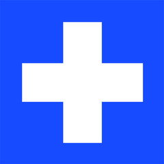 first aid blue cross sign