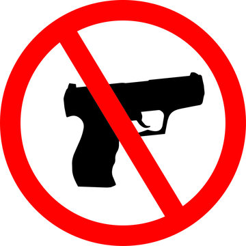 No Guns No Weapons Allowed Sign