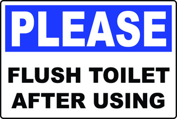 clean Flush toilet after using