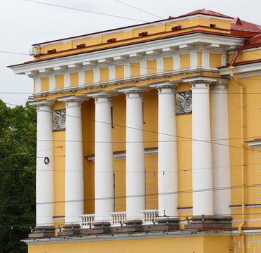 The columns of the Admiralty, Dvortsovy travel, Saint Petersburg Russia July 2017