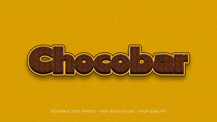 chocolate bar editable text effect