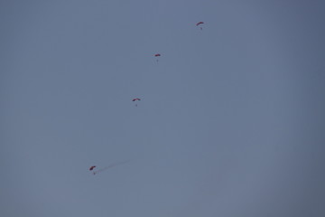 paragliding in the sky