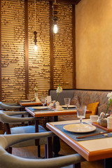 Interior of cozy Chinese restaurant