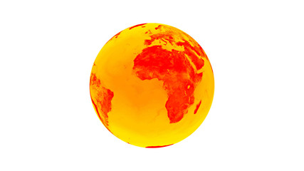 Amazing earth on white background,World image