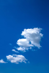 Blue sky with clouds background.Sky daylight. Natural sky composition. Element of design.