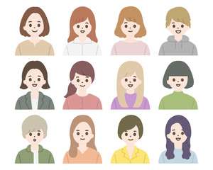 女性 アイコン イラスト