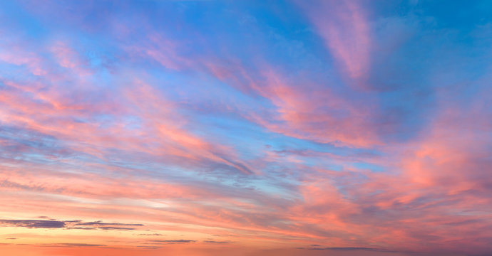 Colorful Panoramic Sunrise Sundown Sanset Sky