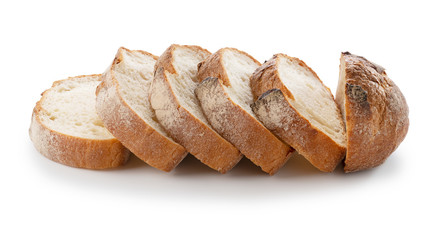 Hard bread placed on a white background
