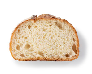 Hard bread placed on a white background