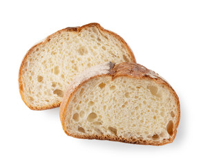 Hard bread placed on a white background
