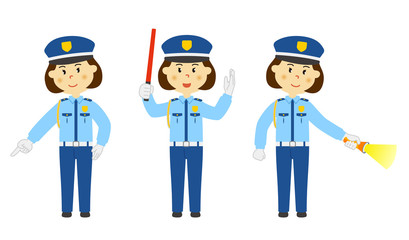 人物　警備員　女性