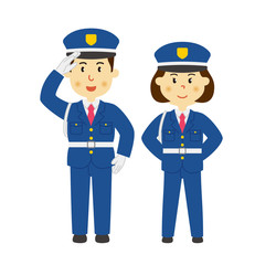 人物　警備員　男女