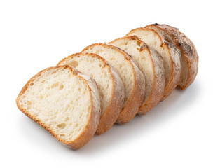 Hard bread placed on a white background