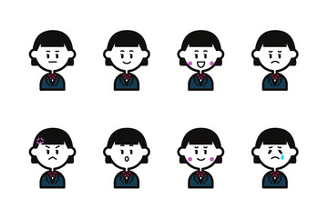 中高生のアイコンセット（女子）