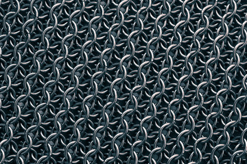 texture of chain mail close-up.