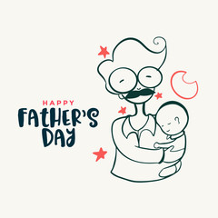 lovely dad and child background for fathers day