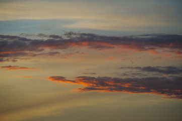 Magical dramatic sunset on a tropical beach.