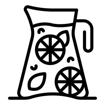 recommend clip art: Pitcher of lemonade icon. Outline pitcher of lemonade vector icon for web design isolated on white background