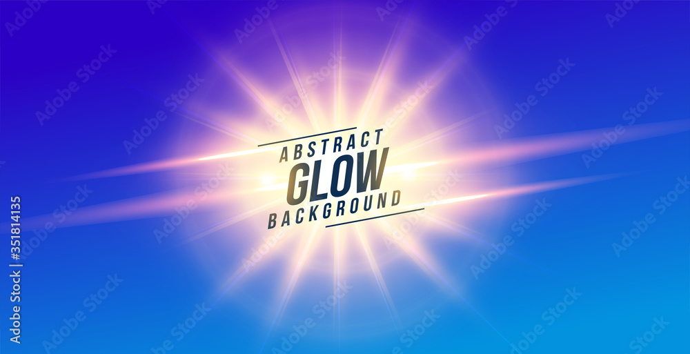 Canvas Prints abstract glowing light rays on blue background