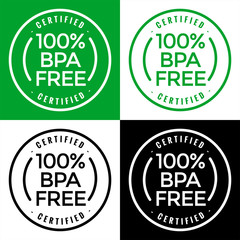 bpa free bisphenol-a and phthalates modern line label design