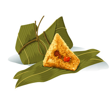 Zongzi, the Chinese rice dumpling for celebrating Dragon Boat Festival