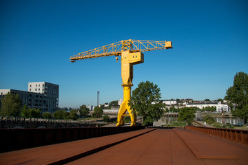 Nantes grue jaune