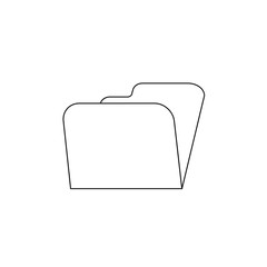 File folders icon. Vector linear icon isolated on a white background. 