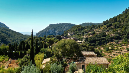 Fototapeta na wymiar Rural landscape in the mountains of Mallorca island in Spain.