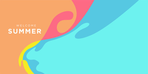 Vector Colorful liquid and fluid background for summer collection