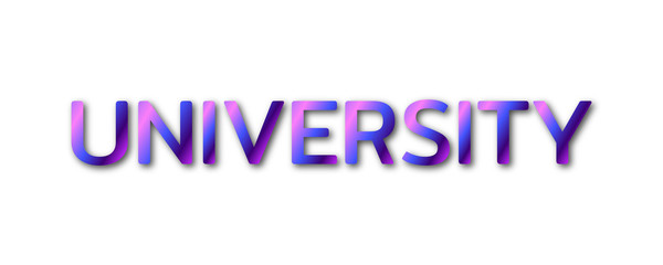 UNIVERSITY Gradient Color Soft Shadow