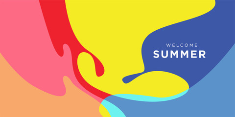 Vector Colorful liquid and fluid background for summer collection