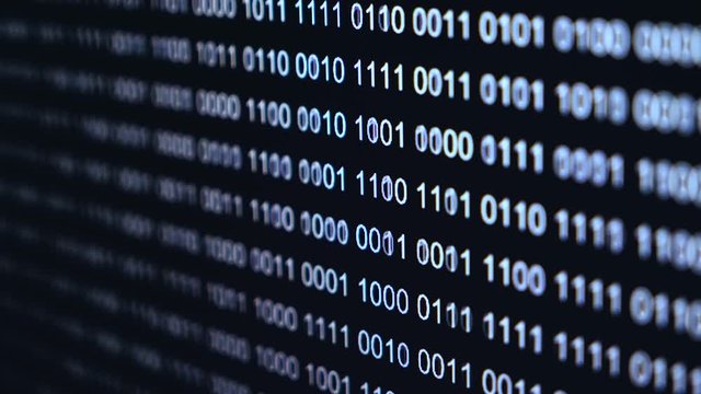 Binary Code Close up view