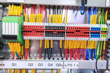 Assembly of an electrical cabinet for industrial automation.