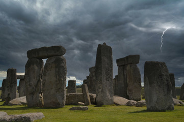 Naklejka premium Stone Henge bei einem Gewiter