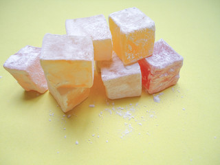 colorful lokum sweets