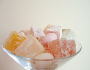 turkish delight in a bowl