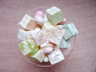 turkish delight on a plate