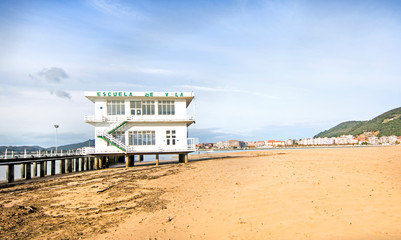 Obraz premium Old sailing school of Laredo. Cantabria, Spain.