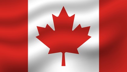 Canada flag maple leaf background template.