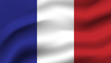 Flag of France background template.