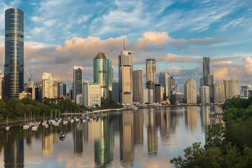 Obraz premium Brisbane Skyline at Dawn